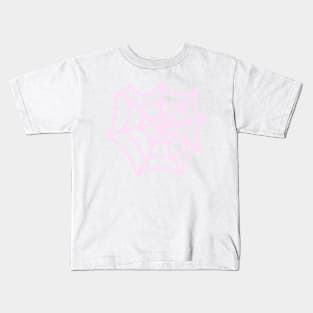 pink spider web pop art design Kids T-Shirt